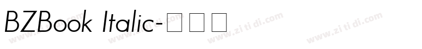 BZBook Italic字体转换